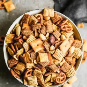 bowl of chex mix