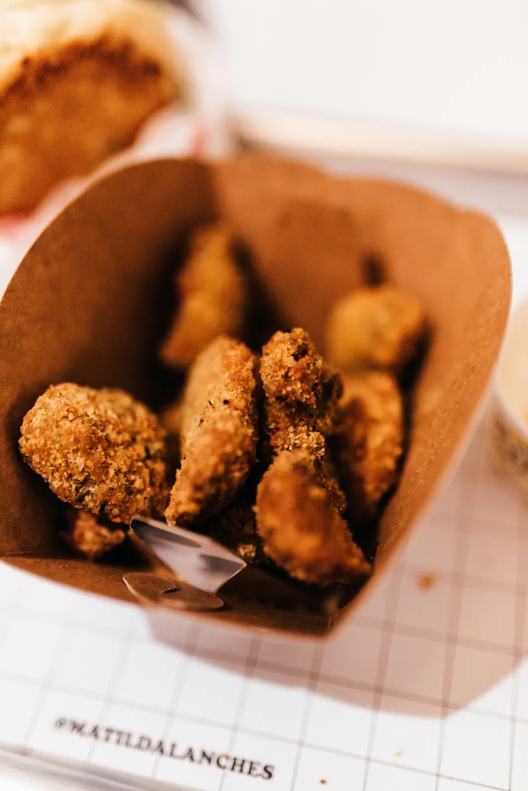 popcorn chicken closeup